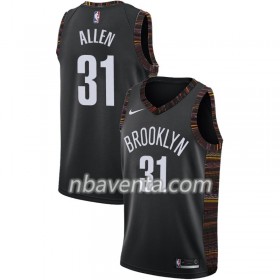Camiseta Hombre Brooklyn Nets Jarrett Allen 31 2018-19 Nike City Edition Negro Swingman